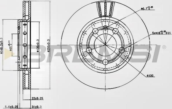 Bremsi CD7154V - Disc frana aaoparts.ro