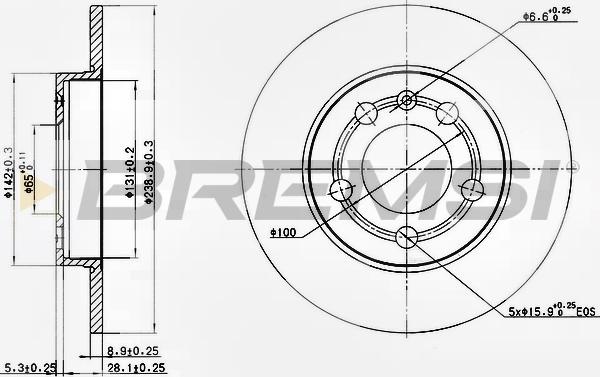 Bremsi CD7155S - Disc frana aaoparts.ro