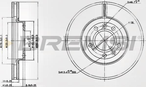 Bremsi CD7132V - Disc frana aaoparts.ro