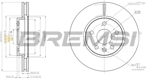 Bremsi CD7869V - Disc frana aaoparts.ro