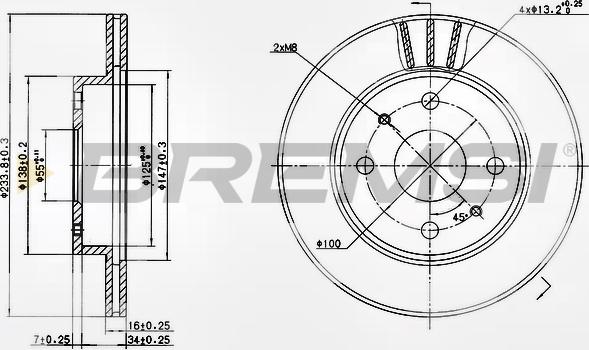 Bremsi CD7394V - Disc frana aaoparts.ro