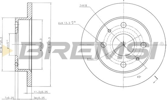 Bremsi CD7302S - Disc frana aaoparts.ro