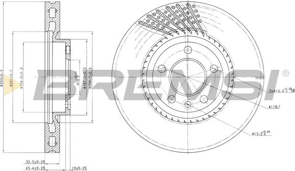 Bremsi CD7254V - Disc frana aaoparts.ro