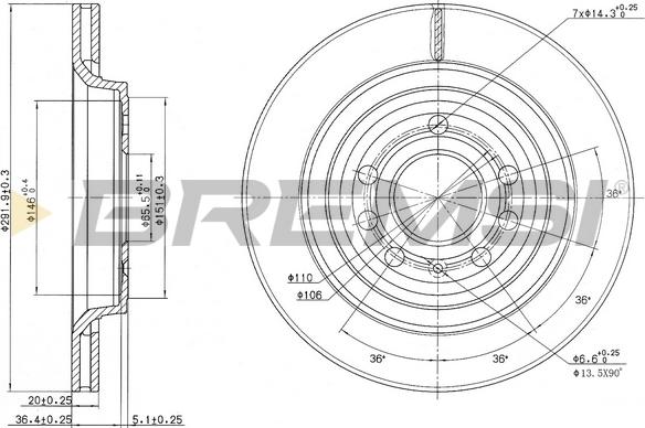 Bremsi CD7289V - Disc frana aaoparts.ro