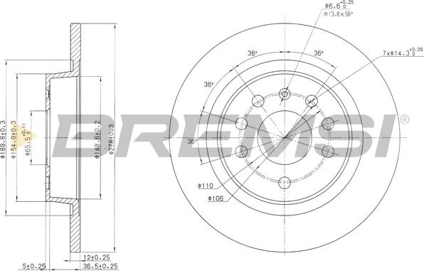 Bremsi CD7288S - Disc frana aaoparts.ro