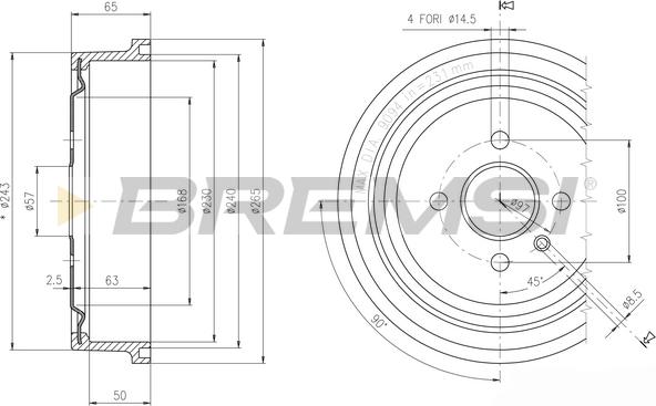 Bremsi CR5560 - Tambur frana aaoparts.ro