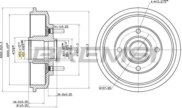 Bremsi CR5654 - Tambur frana aaoparts.ro