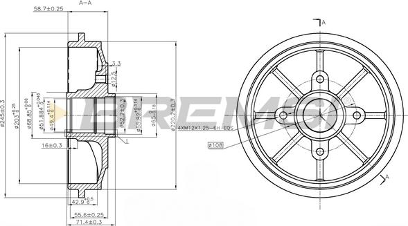 Bremsi CR5637 - Tambur frana aaoparts.ro