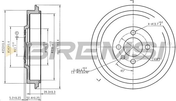 Bremsi CR5621 - Tambur frana aaoparts.ro