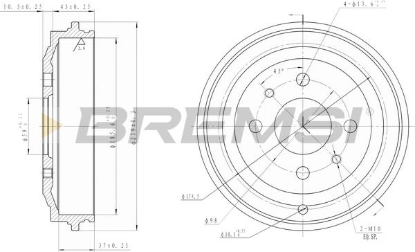 Bremsi CR5044 - Tambur frana aaoparts.ro