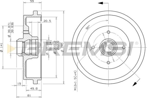 Bremsi CR5244 - Tambur frana aaoparts.ro