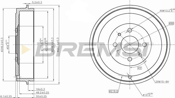 Bremsi CR5267 - Tambur frana aaoparts.ro