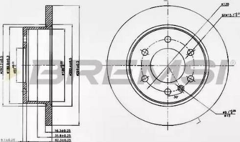 Bremsi DB0311S - Disc frana aaoparts.ro