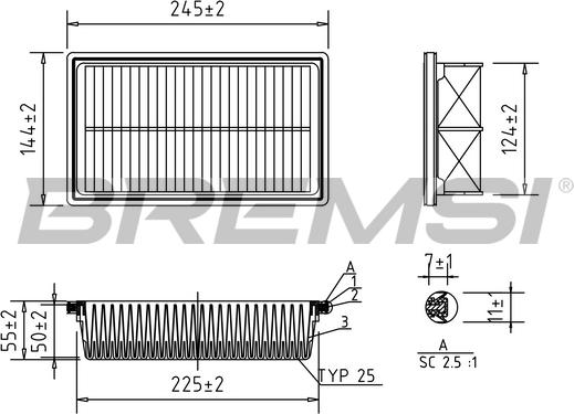 Bremsi FA0601 - Filtru aer aaoparts.ro
