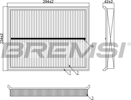 Bremsi FA0618 - Filtru aer aaoparts.ro
