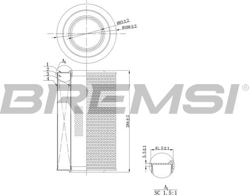 Bremsi FA0128 - Filtru aer aaoparts.ro