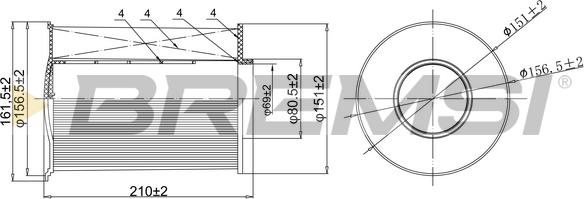 Bremsi FA0204 - Filtru aer aaoparts.ro