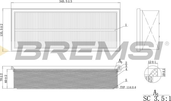 Bremsi FA0215 - Filtru aer aaoparts.ro