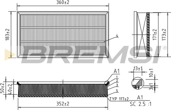 Bremsi FA1066 - Filtru aer aaoparts.ro