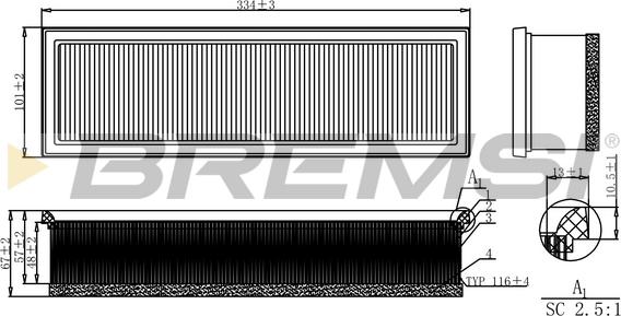 Bremsi FA1160 - Filtru aer aaoparts.ro