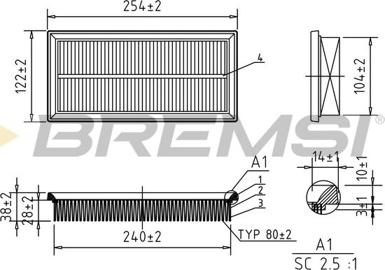Bremsi FA1100 - Filtru aer aaoparts.ro
