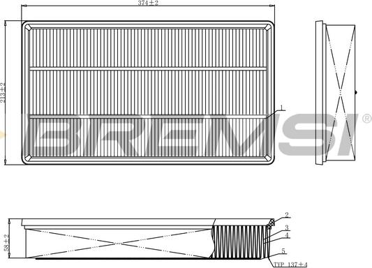 Bremsi FA1113 - Filtru aer aaoparts.ro