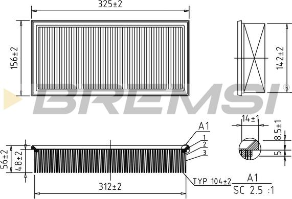 Bremsi FA1264 - Filtru aer aaoparts.ro
