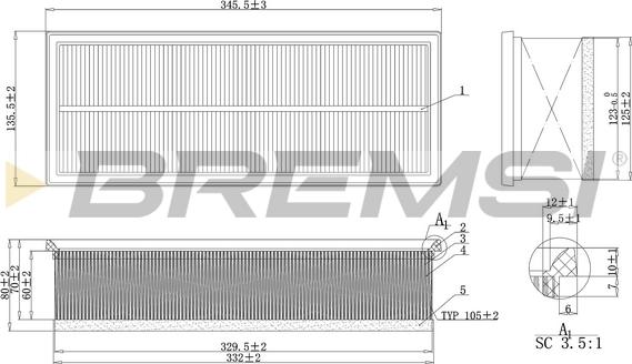Bremsi FA1237 - Filtru aer aaoparts.ro