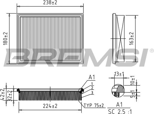 Bremsi FA2006 - Filtru aer aaoparts.ro