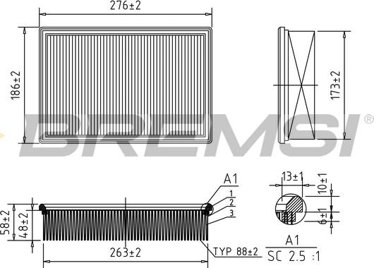 Bremsi FA2154 - Filtru aer aaoparts.ro