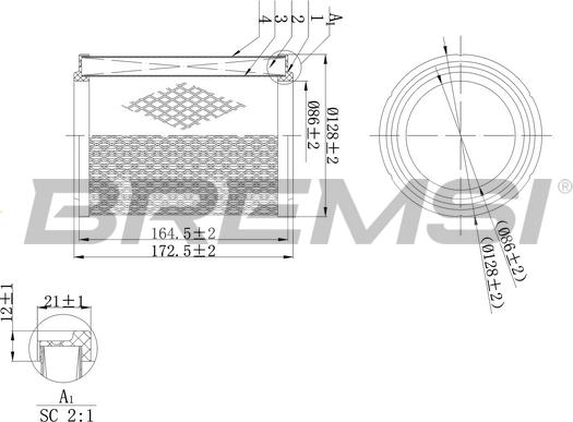 Bremsi FA2112 - Filtru aer aaoparts.ro