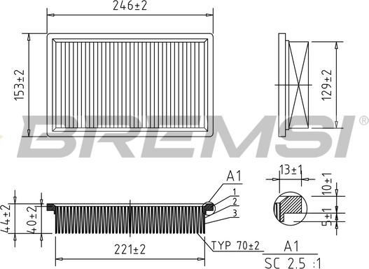 Bremsi FA2135 - Filtru aer aaoparts.ro