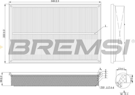 Bremsi FA2138 - Filtru aer aaoparts.ro