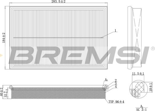 Bremsi FA2120 - Filtru aer aaoparts.ro