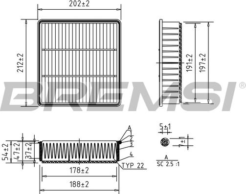 Bremsi FA2291 - Filtru aer aaoparts.ro