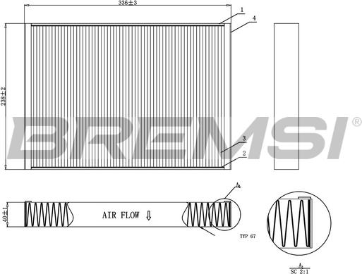 Bremsi FC0952 - Filtru, aer habitaclu aaoparts.ro