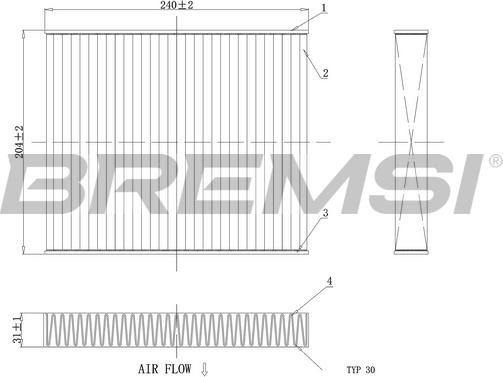 Bremsi FC0449C - Filtru, aer habitaclu aaoparts.ro