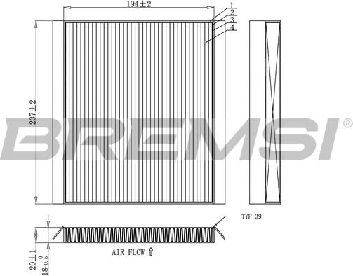 Bremsi FC0453 - Filtru, aer habitaclu aaoparts.ro