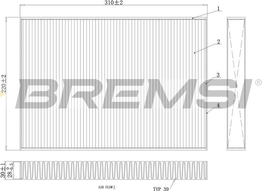 Bremsi FC0410A - Filtru, aer habitaclu aaoparts.ro