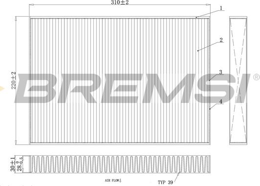 Bremsi FC0410C - Filtru, aer habitaclu aaoparts.ro