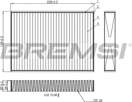 Bremsi FC0871C - Filtru, aer habitaclu aaoparts.ro