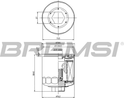 Bremsi FL0023 - Filtru ulei aaoparts.ro