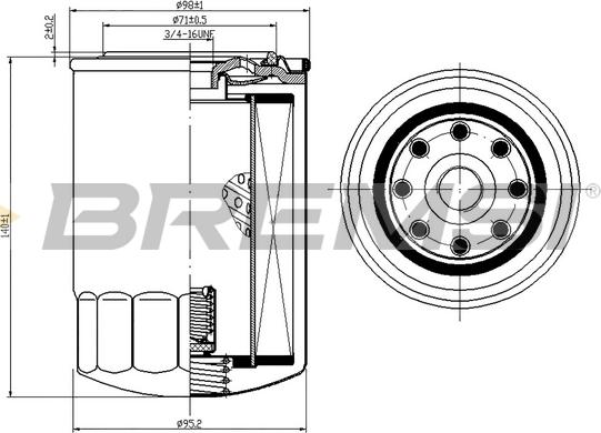 Bremsi FL0301 - Filtru ulei aaoparts.ro