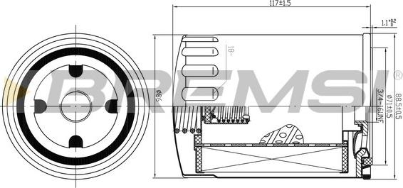 Bremsi FL0724 - Filtru ulei aaoparts.ro