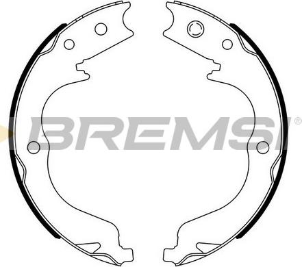Bremsi GF0109 - Set saboti frana, frana de mana aaoparts.ro