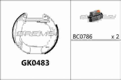 Bremsi GK0483 - Set saboti frana aaoparts.ro