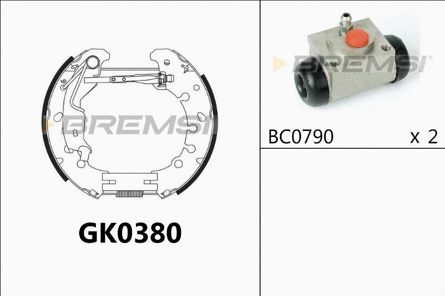 Bremsi GK0380 - Set saboti frana aaoparts.ro