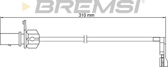 Bremsi WI0954 - Senzor de avertizare,uzura placute de frana aaoparts.ro
