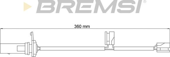 Bremsi WI0950 - Senzor de avertizare,uzura placute de frana aaoparts.ro