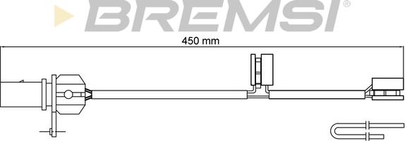 Bremsi WI0910 - Senzor de avertizare,uzura placute de frana aaoparts.ro